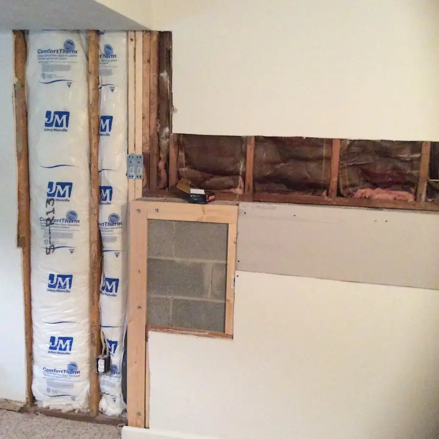Wall insulation replacement during Odor Removal & Deodorization in Knightdale